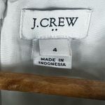 J.Crew  Sheath Dress Womens 4 White Black 100% Cotton Polka Dot Classy Mod Work Photo 5