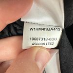 Jones Studio Size 16 Black Boatneck Dress Pink Embroidered Floral Scalloped Hem Photo 3