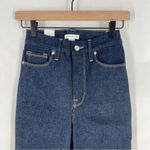 Good American x Calik Denim Dark Blue Always Fits Classic Bootcut Jean Size 00-4 Photo 3