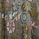 Mac Duggal  5423 Gray Long Sleeve Cuff Embellished Dress sz 10 Photo 2