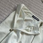 Dolls Kill The Kript off white XS high rise straight leg butterfly dual zipped rave pants Photo 11