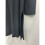 Susan Graver  Liquid Knit Button Front Dress Size Medium Black/gold Office Career Photo 4