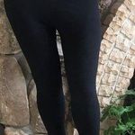 Chico's Black Buttoned Ankle Cotton Blend Black Leggings Size 2 (Medium) Photo 0