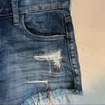 BLANK NYC  Wedge Distressed Raw Hem High‎ Rise Denim Shorts Photo 4