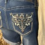 Love Indigo  Women’s Size 6 Blue Denim Shorts Embroidered Pockets cuff Hem casual Photo 5