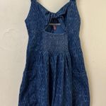 Anthropologie‎ Pilcro Ikat sleeveless denim mini sundress size XS Blue Photo 0