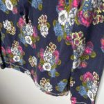 Anthropologie  Saturday Sunday navy floral back tie bow opening size small Photo 2