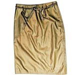 Affiniti Small Gold Polyester Blend Zippered Back Photo 0