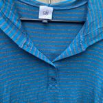 CAbi  Style 4191 Teal Striped Riff Hoodie Long Sleeve T Shirt Small Photo 5