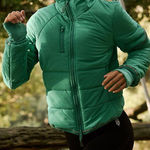 Free People NWOT FP Movement Gathering Storm Run Puffer - green combo - XS Photo 0