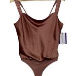 Abercrombie & Fitch Brown Satin Sleeveless Tank Top Bodysuit Womens Size Small S Photo 0