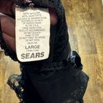 Vtg Y2K Black Babydoll Corset Bustier Top w Garter Straps Sz Large Satin Lace Photo 15