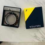 Nautica  Tiger Eye Beaded Feather Charm Bracelet, Uni‎ Sex, Brown/Black, NWT Photo 3