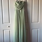 Azazie  Charlize Dusty Sage Dress Women's Size A-4 Photo 4