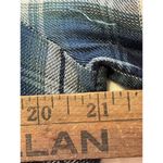 Country Living Shirt Sz L Blue/Green Plaid Flannel Lace Back Button Up Western Size L Photo 6