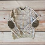 Pandora VTG  Wool Blend Sweater Suede Elbow Patch Sz. L Winter Cozy Colorful Photo 1