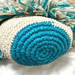 Chico's NWT Chico’s Multi Fringe Neutral Turquoise Tote Bag Photo 9