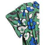 CAbi  Celebrate Dress Green Blue Floral & Black White Polka Dot Reversible Dress Photo 9