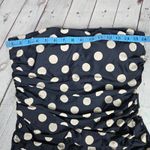 J.Crew Gemma ruched bandeau one-piece in dot print BX701 14 NWT Black Beige Photo 7