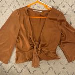 Tiger Mist Long Sleeve Tie Top Photo 0