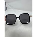 Gucci GG 0890S 001 Black Gold Horsebit Oversized Sunglasses New Italy Photo 8