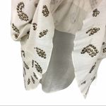 French Connection  White & Brass Bead Cotton Dress Size 4 Photo 6