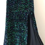 Lulus Keep it Regal Green Iridescent Sequin Maxi Dress Photo 8