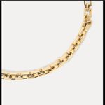 ZARA  square piece gold necklace Photo 2