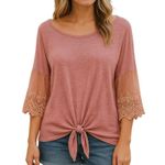 7th Ray  size XL boho USA made lace bell sleeves. Photo 0