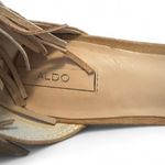 ALDO Women’s Size 6.5 Fringe Suede Stiletto Heels Sandals Tan Boho Festival Photo 7