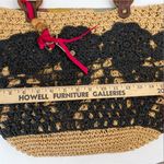 Fossil Vintage Handcrafted Black and Yellow Crochet Tote Bag Photo 5
