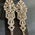 Silver tone Rhine stone dangling earrings Photo 1