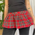 Tripp NYC NWT 2000s Y2K Plus Size micro mini Red plaid tartan pleated skirt pleats  Photo 1