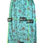 Talbots Stretch Cotton Maxi Wrap Skirt Turquoise Tropical Floral Size 12 NWOT Photo 5