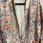 August Silk 100% Silk Geometric Jacket Photo 6