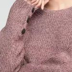 Rag and Bone Jubilee Metallic Dusty Rose Crew Neck Ribbed Sweater Pullover Pink S Photo 1