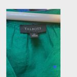 Talbots Women's Green Blue Sparkle Dot Print Long Sleeve V Neck Blouse Top Sz M Photo 5