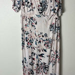 Motherhood Cream and Black Floral Maxi Nursing Dress size Large Photo 0