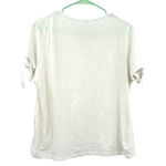 Leo & Nicole Leo &‎ Nicole size medium white short sleeve blouse top shirt crochet front Photo 1