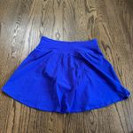 LL Bean Womens Solid Blue Swim Skirt Suit Bottom Attached Brief Modest Size 12 Photo 1