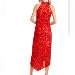 Ciebon Signy Red Sequin Asymmetrical Midi Dress Holiday Sparkle Gown Size L Size L Photo 3