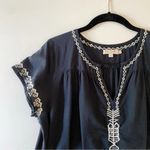 Pink Chicken New York Embroidered Cotton Blouse Black Size S Photo 7