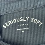 Aeropostale Seriously Soft Bodycon Dress Womens XS Black Rainbow Stripe Slim Fit Photo 5