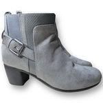 Croft & Barrow with Ortholite Ecco Women's Gray Ankle Faux Suede Booties Sz 6 M Photo 4