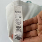 White House | Black Market WHBM Stretch Jersey Teal Chevron Floral Printed Sleeveless Cutout V-Neck Top M Photo 4