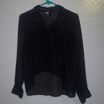 Divided  by H&M Black Sheer Wrap Blouse - Size 8 Photo 3