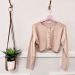 Lovers + Friends Keaton Cropped Sweater Tan Size S Photo 1
