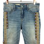 Pilcro Anthropologie  The Slim‎ Boyfriend Crop Embroidered Denim Jeans Size 26 Photo 7