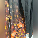 Cartonnier Telluride Ombre brown and orange floral open front jacket Photo 3