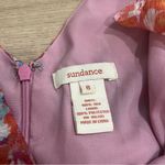 Sundance  Vivian Silk Pink Blue Ruffle Floral Short Sleeve Flutter Dress Size 8 Photo 4